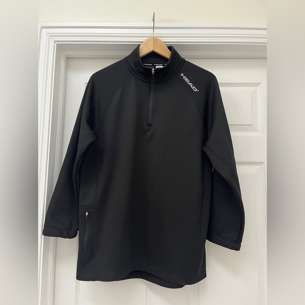Head | Men's Quarter Zip Pullover Shirt | Black | size large